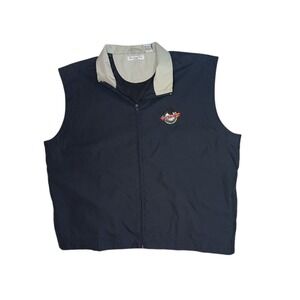 Greater Hickory Classic Golf Vest Mens XL‎ Navy Blue Full Zip Embroidered Logo